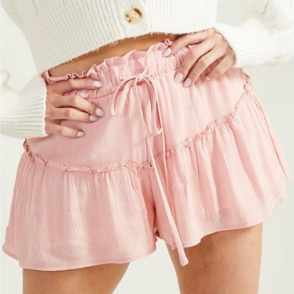 Altar'd State Blush Tiered Mini Skirt - Picture 4 of 9